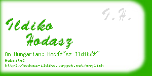 ildiko hodasz business card